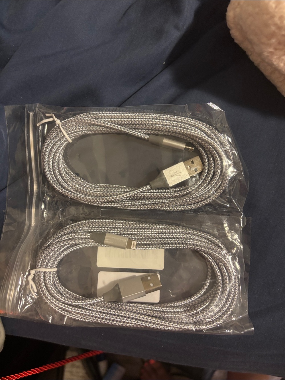 Target Silver Braided USB to Lightning Cable Duo